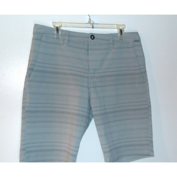 Volcom Stretch Shorts M‎ 32 Gray Chino 10" Length - Picture 1 of 4
